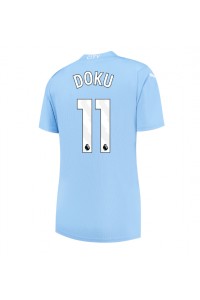 Fotbalové Dres Manchester City Jeremy Doku #11 Dámské Domácí Oblečení 2023-24 Krátký Rukáv